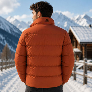 Low Price High Quality Custom Logo Printed Hooded <b>Men</b> Winter Plus Size Breathable Eco-Friendly Puffer Jacket for Sale - Product Image 5