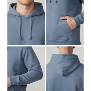 Wholesale Men's Blank Pullover <b>Hoodie</b> <b>Soft</b> Fleece Cotton Custom OEM Plain Kangaroo Pocket Unisex Workwear Jogging Hoodies - Product Image 3
