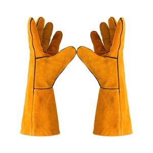 Gants de soudage en cuir de vachette NESTA SPORTS, vente en gros, longs, anti-chaleur, épais, double couche, pour le travail - Product Image 3