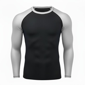 Custom Sublimated <b>Compression</b> Rash Guard - <b>Long</b> <b>Sleeve</b> BJJ Training Workout <b>Shirt</b> for Men - Product Image 5
