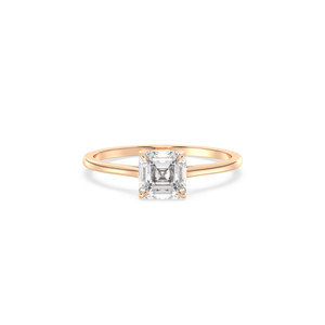Bague solitaire REYES Hip Hop en argent sterling 925 avec moissanite certifiée GRA, prix de gros, plaqué or rose 14 carats, bijoux fins - Product Image 2