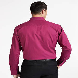 2023 décontracté hommes chemise solide chemises 100% coton respirant à manches longues chemises pour hommes accepter OEM - Product Image 3