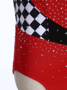 ชุดแสดงเต้นรำลีริคอลสำหรับเด็กผู้หญิงอายุ 6-16 ปี ชุดคอสตูมราชินีหัวใจ บอดี้สูทจั๊มสูท สำหรับงานคอสเพลย์ ชุดเต้นรำสมัยใหม่ - Product Image 5