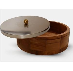 Olla Multifuncional de Alta Calidad para Servir y Almacenar Roti, con Tapa y Diseño Grabado a Mano - Product Image 4