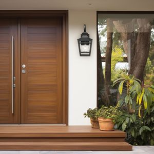 Lámparas de Pared Exteriores Negras Grandes de 16.5 Pulgadas, Lámparas de Porche Impermeables para Montaje en Pared, Iluminación Exterior para Casa y Jardín - Product Image 6