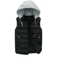 Gilet d'été sans manches personnalisé pour homme, veste softshell imperméable en polyester/coton avec fermeture éclair, chauffe-corps