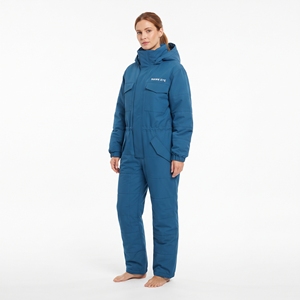 Mono de Esquí de Una Pieza para Mujer, Impermeable, con Capucha, Traje de Nieve con Aislamiento Sintético, Azul - Product Image 4