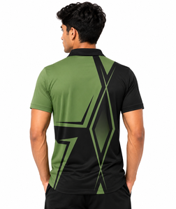 Polo personnalisé en sublimation pour homme, séchage rapide, performance sportive, polo de golf, évacuation de l'humidité, uniforme d'équipe, vêtements de travail d'entreprise - Product Image 4