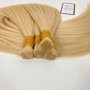 Extensions de cheveux vietnamiennes droites en vrac de haute qualité cheveux Remy blonds vierges crus à double tirage - Product Image 3