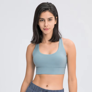 Nouveau soutien-gorge de sport léger printemps/été pour femme avec bretelles multiples et dos croisé, maintien élevé, logo frontal - Product Image 1