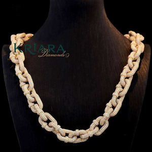 Collar con Diamante Cultivado en Laboratorio, Plata S925, Bañado en Rodio, Estilo Punk con Cristales en Forma de Espiga, Joyería Unisex para Fiestas - Product Image 2
