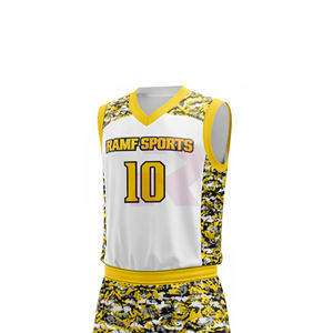 เสื้อบาสเก็ตบอลปักลายแบบซับลิเมชั่น เสื้อบาสเก็ตบอลและกางเกงขาสั้นแบบสั่งทำพิเศษ ชุดยูนิฟอร์มบาสเก็ตบอลแบบกลับด้านได้สำหรับผู้ใหญ่ ไซส์พลัส - Product Image 4