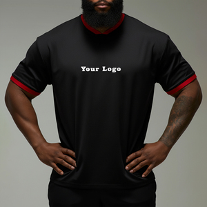 Camiseta de Hip Hop para Hombre, Nueva, Económica, 2026, con Logotipo Impreso en DTF Personalizado, Oversize, Ecológica, Hombros Caídos, 2 Tonos, 100% Algodón - Product Image 1