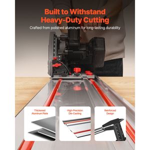 Kit de rails de guidage pour scie à onglet 110 cm avec 4 rails en aluminium extrudé et 3 connecteurs - Compatibilité avec rail de base - Product Image 4