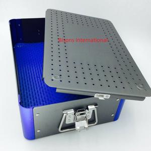 ถาดฆ่าเชื้ออะลูมิเนียมอัลลอยด์พร้อมแผ่นซิลิโคนสำหรับขายส่งยี่ห้อไบซันส์ |   กล่องจัดเก็บเครื่องมือผ่าตัด - Product Image 1