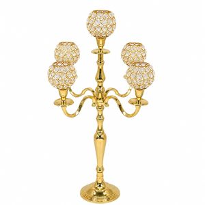 Elegant <b>Table</b> Decoration Metal Candle Stand Crystal Globe Home Decor <b>Dining</b> <b>Table</b> <b>Centrepiece</b> Event Decoration Banquet Decor - Product Image 1