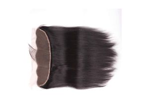 Peluca de Encaje Frontal de Cabello Virgen Indio, Larga y Lisa, Negra Natural, con Base de Encaje, Color Castaño Claro, con Baby Hair, 32 Pulgadas, 13x4 - Product Image 2