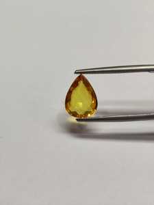 Zafiro Amarillo Calentado, Gema con Corte de Pera, 4.18 ct - Product Image 2