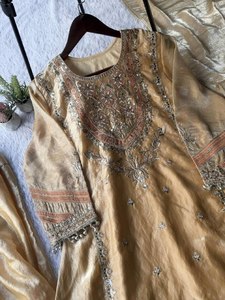 New Designer Summer Party Wear Faux Georgette Heavy Sequence Embroidered Moisture Wicking Slim Fit <b>Top</b> Dhoti Ready To Wear - Product Image 6