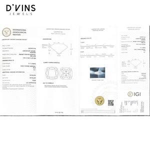 Diamante Cultivado en Laboratorio D'vins Jewels de 5.17ct, Corte Cojín, Color Fancy Light, Color D, Origen Surat, para Joyería - Product Image 5