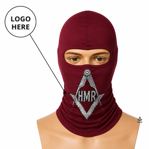 Masque facial extérieur personnalisé avec logo imprimé par transfert thermique, pour la fraternité et la sororité, inspiré des vêtements maçonniques grecs et des insignes maçonniques héritages - Product Image 1