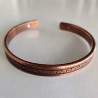 Brazaletes de cobre personalizados Brazalete de cobre hecho a mano Brazalete de cobre sólido puro al mejor precio