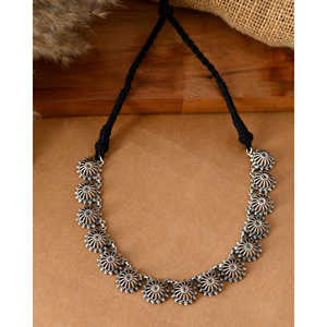 สร้อยคอจี้แฟชั่น meera jaipur sharvani ดีไซน์หรูหราสีเงิน - Product Image 1