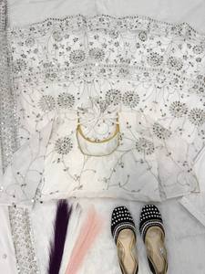 Robe Anarkali tendance et élégante pour femmes, à manches longues, en magnifique georgette, style indien et pakistanais, prête à porter - Product Image 3