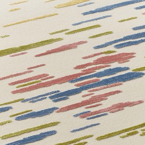 Tapis moderne abstrait multicolore, tapis en laine tufté à la main, style artistique contemporain, pour salon, chambre à coucher, accent décoratif au sol - Product Image 3