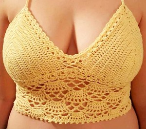 Nuevo Top de Bikini Sólido Hecho a Mano con Encaje, Sujetador de Natación Triangular, Top Corto de Playa con Logotipo en la Cintura para Traje de Baño de Resort, 1 Pieza - Product Image 2