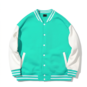 แจ็คเก็ตวาร์ซิตี้ขนาดใหญ่พิเศษ ผ้าขนสัตว์พรีเมียม แขนหนัง  แบบ Letterman เสื้อเบสบอล  ปักโลโก้แบบเชนิลล์  แฟชั่นสไตล์เรโทร - Product Image 1