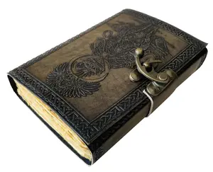 Books Eye Vintage Journal Leather Journal for Women Deckle Old Pages Third Eye Celtic Blank Book of Shadows Sketchbook