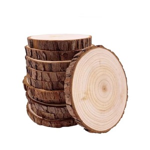 Round Wood Coasters Natural Finish Handmade <b>Mats</b> & Pads Nordic Design - Product Image 4