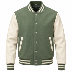 Wholesale SANGLA SPORTS Custom Logo Baseball <b>Jacket</b> Plus Polyester <b>Nylon</b> Lining Wool Shell Varsity <b>Jackets</b> OEM Factory <b>Men</b> - Product Image 3