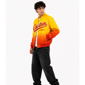 PU Leather Winter Fashion Streetwear Factory Direct Men's Letterman <b>Jacket</b> Premium Custom Logo Front Wholesale Supplier - Product Image 3