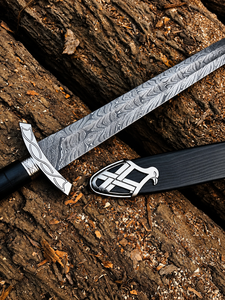 Espada Vikinga de Acero de Damasco Forjada a Mano |   Espada del Hombre del Norte |   Espada Nórdica Medieval Hecha a Mano |   Regalo para Él - Product Image 2