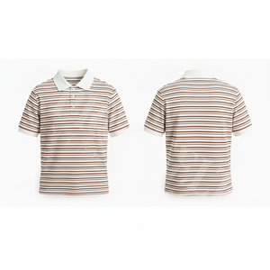 Camisetas Polo de Manga Corta a Rayas de Algodón, Personalizadas con Logotipo, al por Mayor - Product Image 2