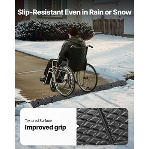 Rampa in gomma per sponde eccessuarie per impieghi gravosi, altezza 2 pollici, capacità di carico 33069 libbre, per soglie, drenaggio, serbatoi e accesso per sedie a rotelle - Product Image 3