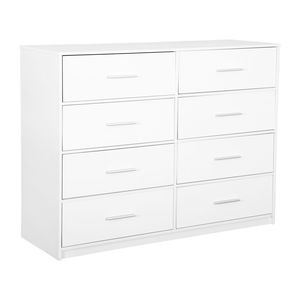 Commode blanche à 8 tiroirs avec grands tiroirs en tissu - Product Image 2