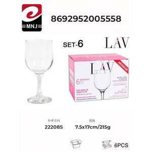 Copa de Vino de Vidrio COPA 6U 320cc con Forma de Campana, 6 Unidades - Product Image 1