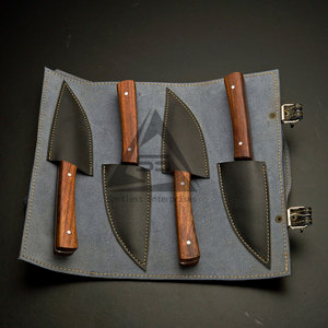 New Design Waterproof Handmade 67-Layer Damascus Chef <b>Knives</b> <b>Set</b> with Wood Handles-Factory Direct Supply - Product Image 4