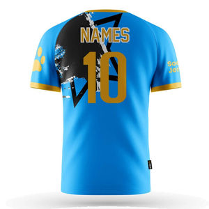 Maillots d'entraînement pour hommes en coton 100% avec design personnalisé OEM, jersey imprimé pour le football et maillot de football pour hommes en coton - Product Image 3