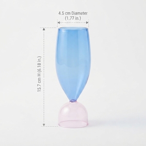 Verre à champagne sculptural moderne avec base sphérique unique pour les magasins d'articles ménagers, les détaillants de style de vie et les boutiques de design - Product Image 2