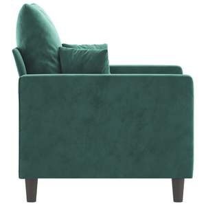 Sillón Individual de Terciopelo Verde Oscuro 100% Poliéster con Metal y Espuma para Sala de Estar - Product Image 4