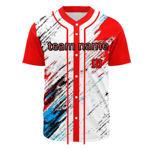 New Style Baseball Jersey Customize Logo Design Men Mesh Sublimation Baseball Shirt Embroidery Blank Team Uniform Softball Wear - Product Image 1