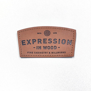 Patch en cuir de forme personnalisée |   Étiquette en PU avec logo, bord fini à la main, pour chaussures et jeans |   Qualité d'exportation mondiale - Product Image 4