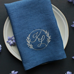 Serviettes en tissu 100% coton brodées en gros pour les dîners de mariage, les fêtes et les restaurants - Product Image 5