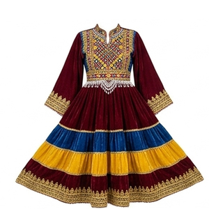 Traditional Handmade Afghani Ethnic <b>Wedding</b> Collection Afghan Kuchi Dress High Quality Silk Material Vintage Afghan Kuchi Dress - Product Image 1