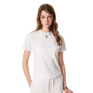 Camisetas de Alta Calidad para Mujer, Ropa Transpirable de Algodón, Camisetas con Cuello Redondo, Manga Corta, Camisetas de Verano - Product Image 1