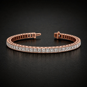 Pulseras de tenis de 4 mm con diamantes VVS Moissanite, brazalete de diamantes de imitación de proveedor y fabricante indio. - Product Image 5